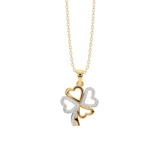 Flower Heart Diamond Pendant